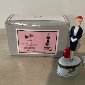 Barbie Commuter Set Porcelain Hinged Box with Shoes